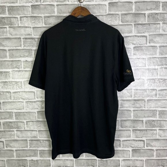 Travis Mathew Polo Shirt Solid Black Pima Cotton Blend Mens Size XL (STAINED) - Picture 5 of 8